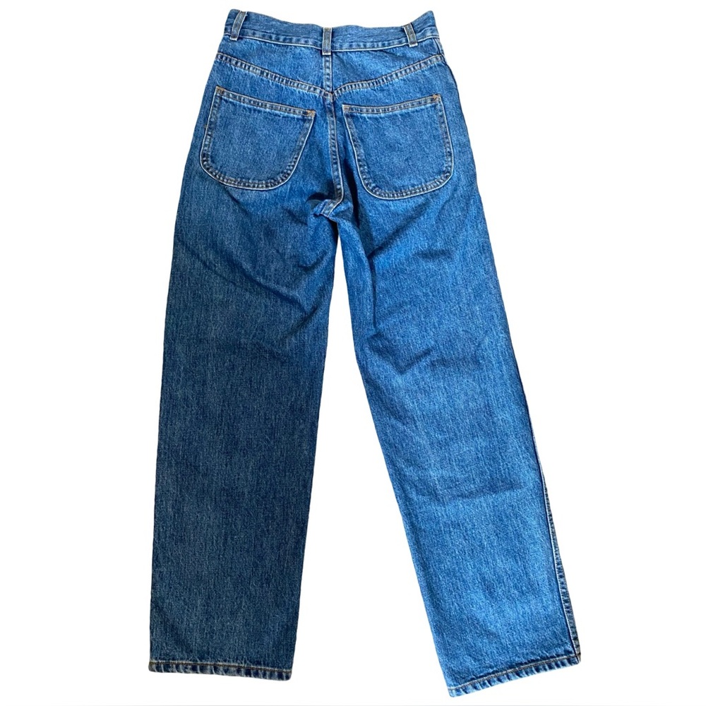 Jesse Kamm Straight Leg Denim Jeans Button Fly Japanese Denim Cowboy Blue 2 - Picture 8 of 10